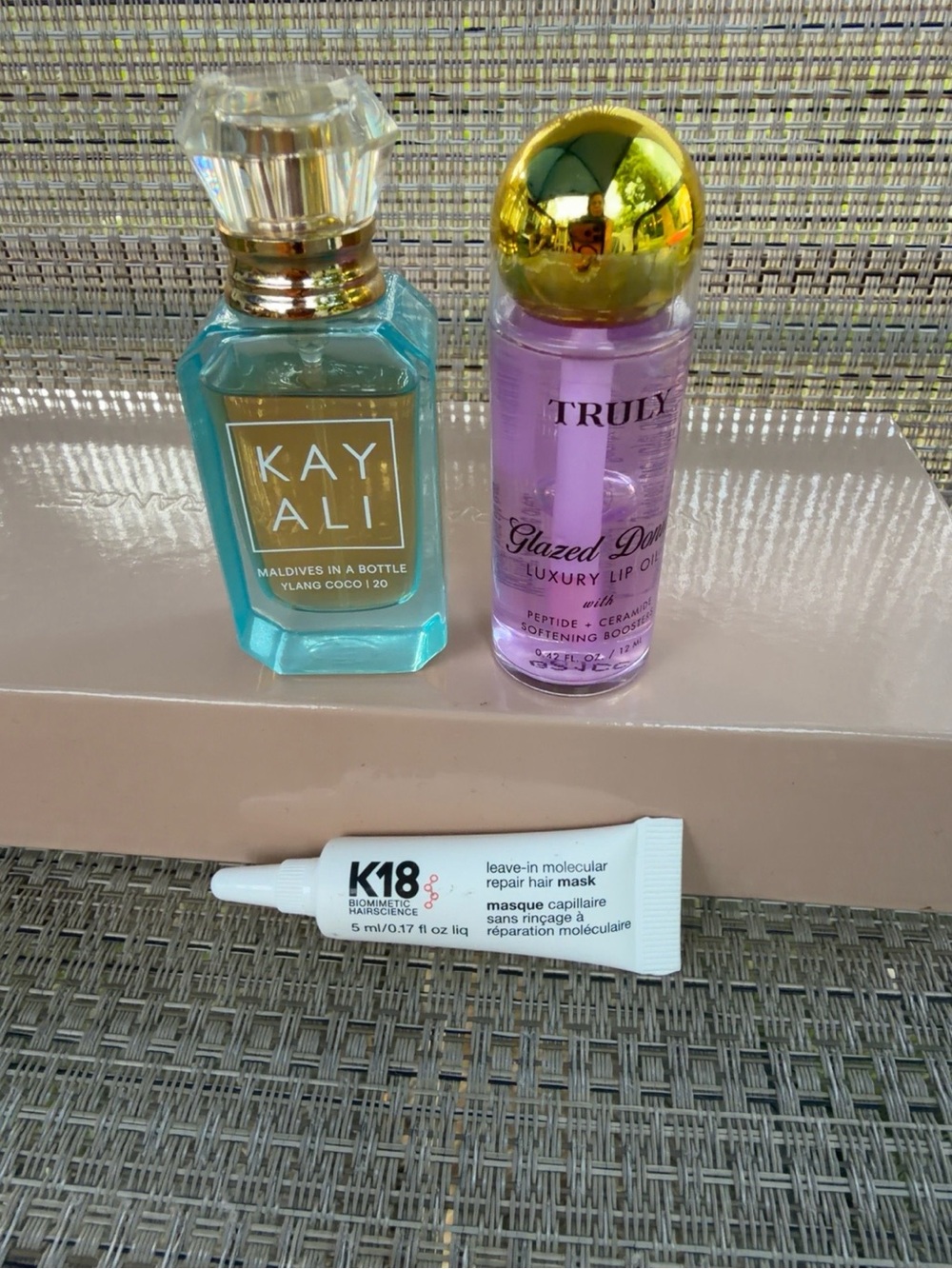 Luxury Beauty Bundle | KAYALI Maldives Perfume, Truly Lip Oil & K18 Hair Mask